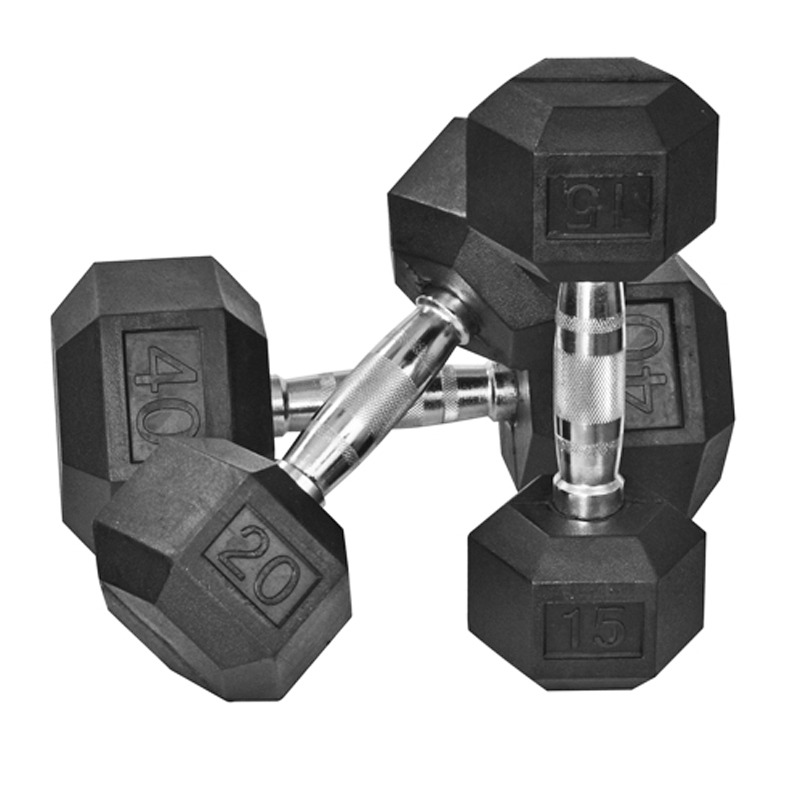 Rubber Hex Dumbbell